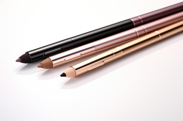 Photo luxury eyeliners on white background