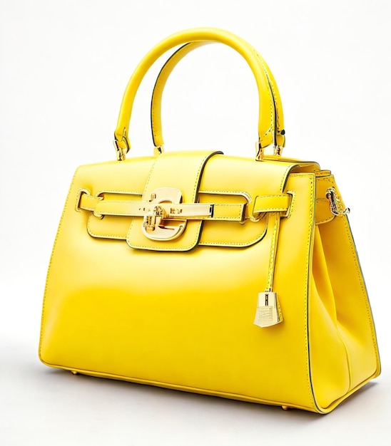 Luxury fashion yellow handbag