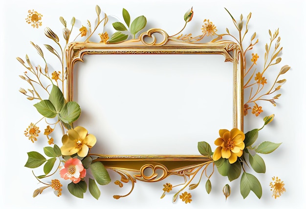 Luxury floral frame