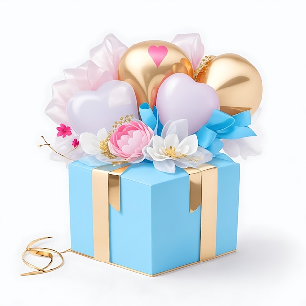 Photo luxury flower gift box image