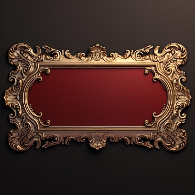 luxury frame 2d design illustration