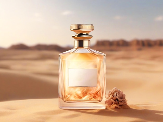 Luxury front view of perfume bottle