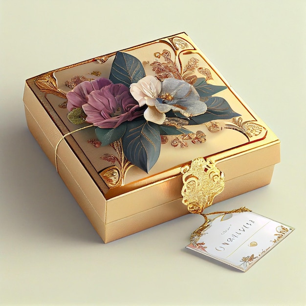 Luxury gift box with ornaments