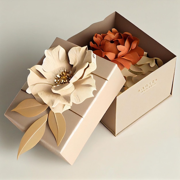 Luxury gift box with ornaments