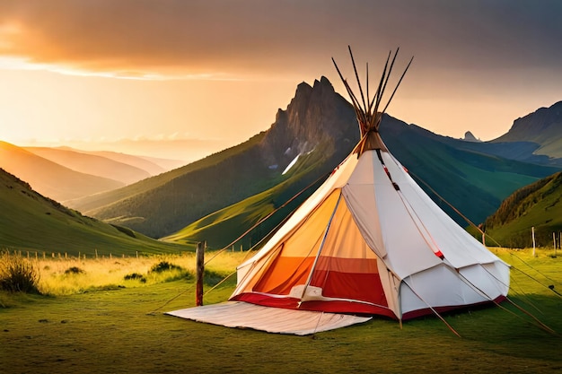 luxury glamorous camping in the beautiful countryside