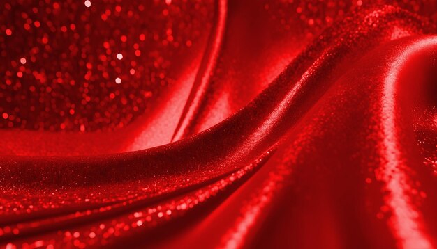 luxury glitter red satin waves abstract background