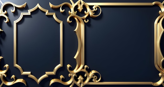 Luxury Gold Banner with copy space for traditional Festive Celebration Greetings Generative AI
