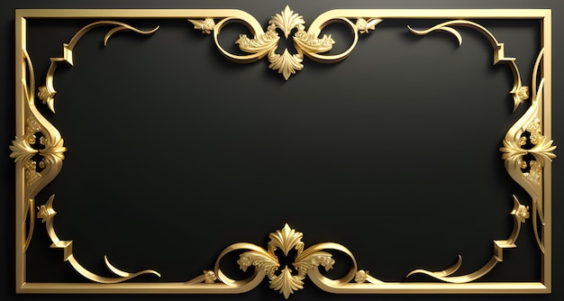 Luxury Gold Banner with copy space for traditional Festive Celebration Greetings Generative AI