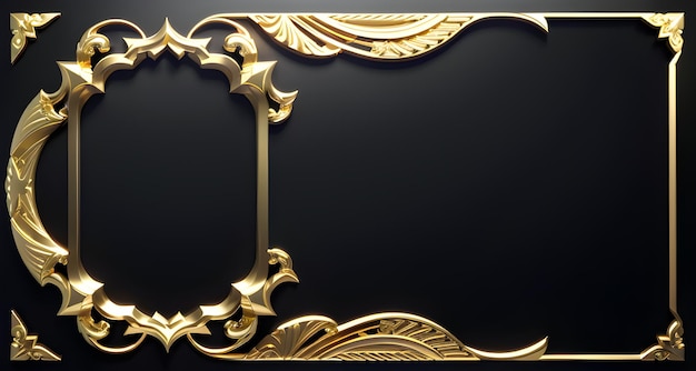 Luxury Gold Banner with copy space for traditional Festive Celebration Greetings Generative AI