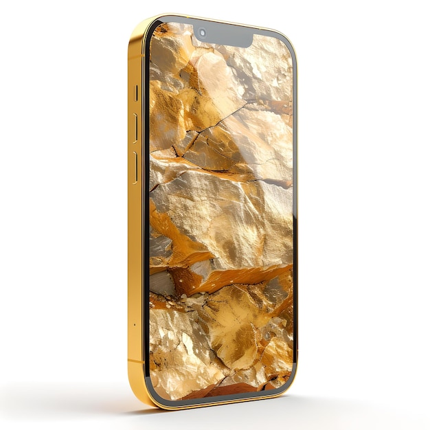Photo luxury gold marble smartphone design elegant texture modern digital gadget concept 3d rendered illustration with a stylish look ai