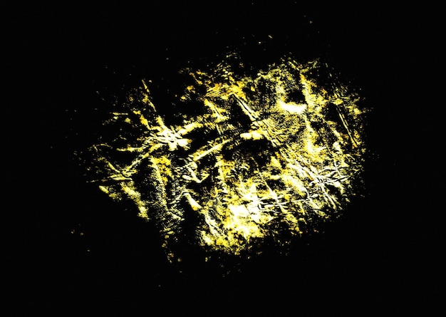 luxury gold paint splash granules platter on black background