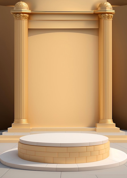 Luxury Gold Podium product display