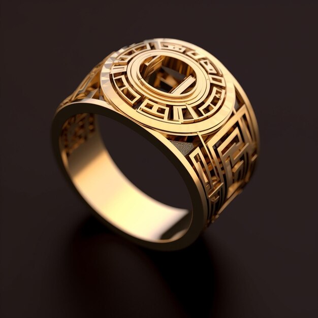 Luxury gold ring jewelry woman fashion