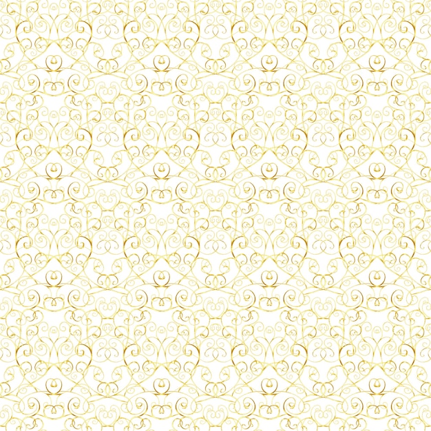 Luxury gold royal seamless pattern on white background.