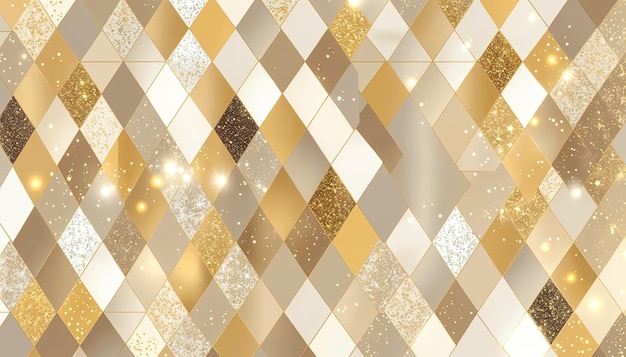 럭셔리 금과 은 다이아몬드 패턴 배경 당신의 디자인을 위한 터 일러스트레이션