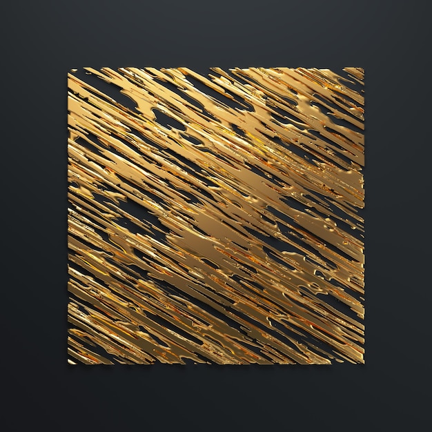 Luxury gold texture on dark wall. 3d rendering illustration.