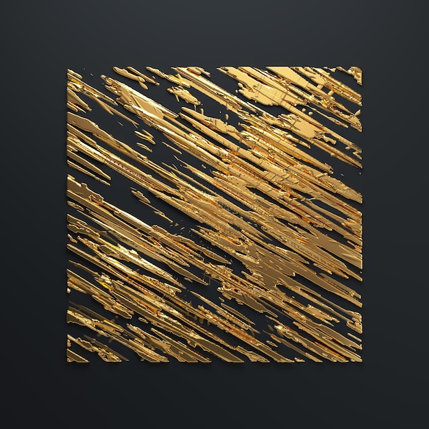 Photo luxury gold texture on dark wall. 3d rendering illustration.