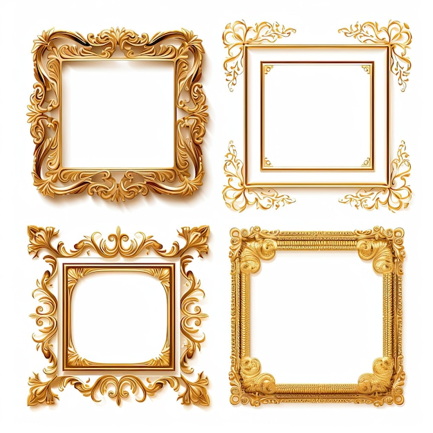 Luxury Gold vintage frame on black background Vector illustration for your design