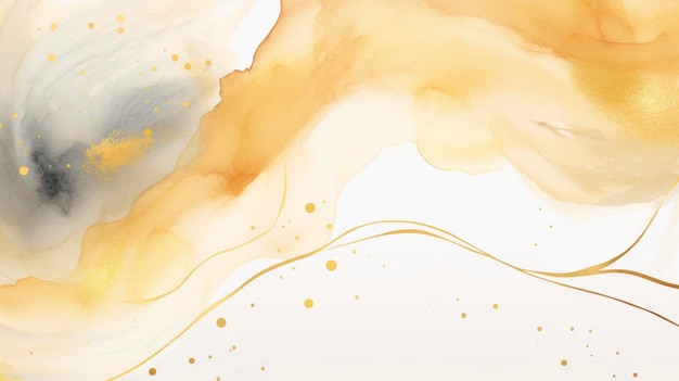 Luxury Gold Watercolor Background for Social Media Mother's Day Card and Wedding Invitation AI Generated