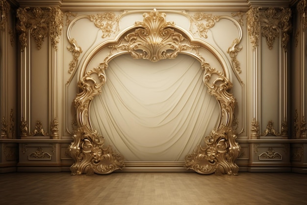 luxury golden arch on white