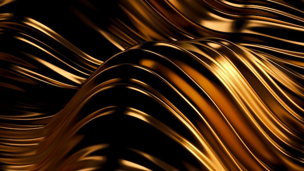 Luxury golden background. 3d rendering.