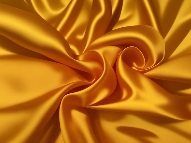 Luxury golden creased satin silk cloth texture realistic background image