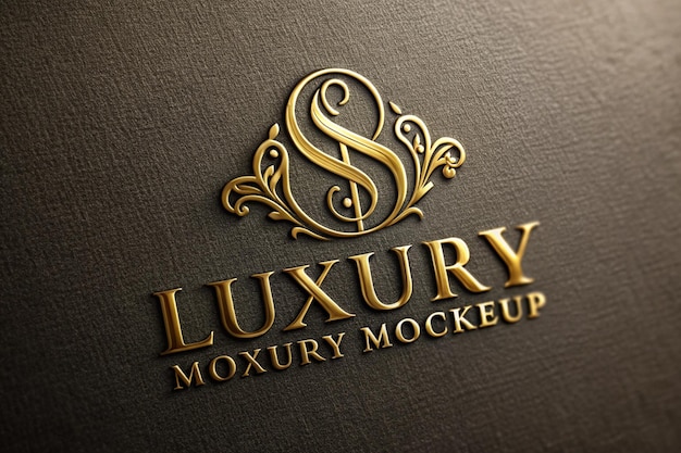 Luxury Golden Logo Mockup Design