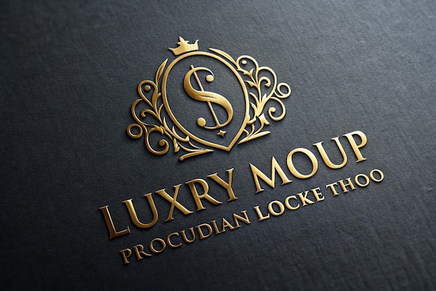 Luxury Golden Logo Mockup Design