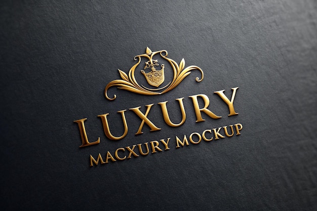 Luxury Golden Logo Mockup Ontwerp
