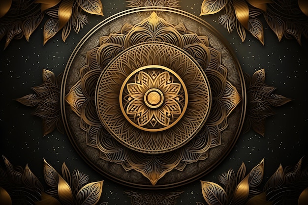 Luxury golden mandala art background