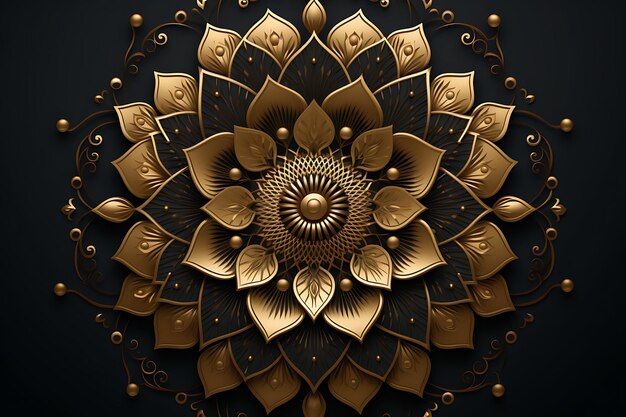 Luxury golden mandala wallpaper
