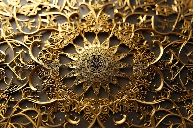 Photo luxury golden mandala