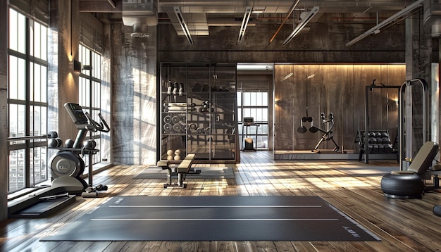 luxury gym and training room