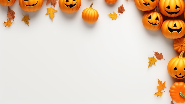 Luxury Halloween background pumpkin vibe with empty space