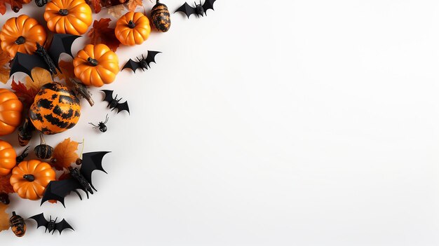 Luxury halloween background pumpkin vibe with empty text space