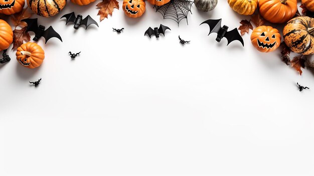 Luxury Halloween background pumpkin vibe with empty text space