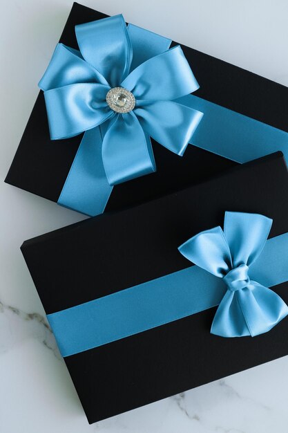 Luxury holiday gifts on marble