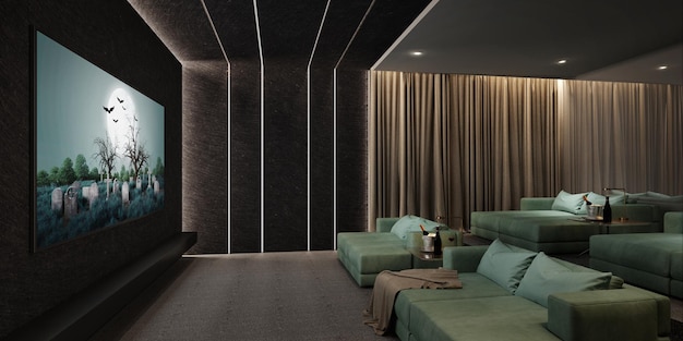 Sala de cine en casa.  Home cinema room, Home theater room design, Home  theater design