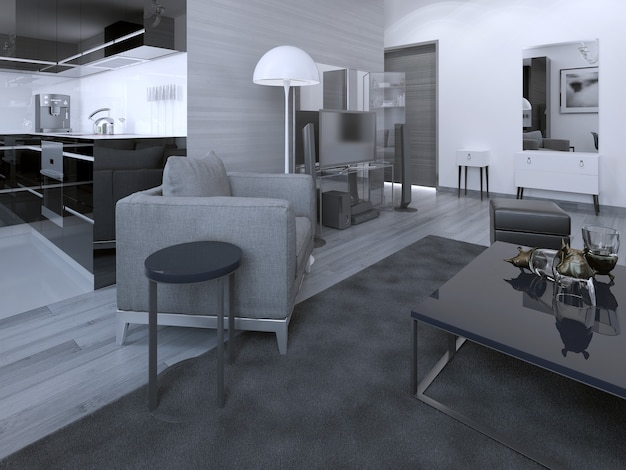 Luxury hotel apartments. 3D render