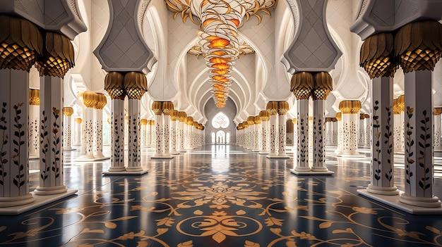 luxury inside of Sheikh Zayed mosque abu dhabi united arab emirates