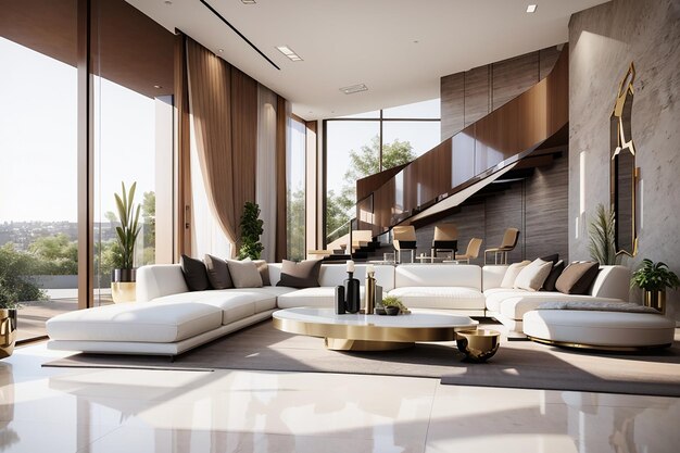 Luxury interior design of a modern house