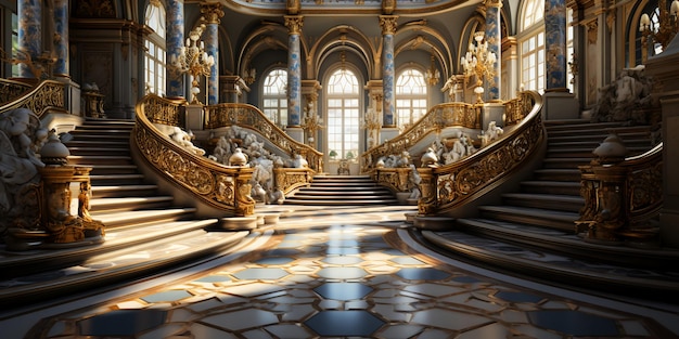 Luxury Interior of the Palace of Versailles