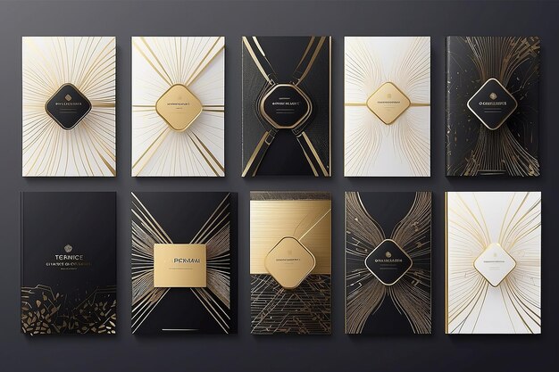 Photo luxury invitation card background vector golden elegant geometric shape