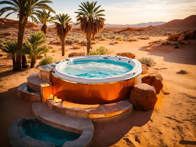 luxury Jacuzzi in a desert