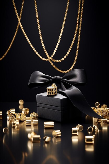 Luxury jewelry black friday advertisement White background
