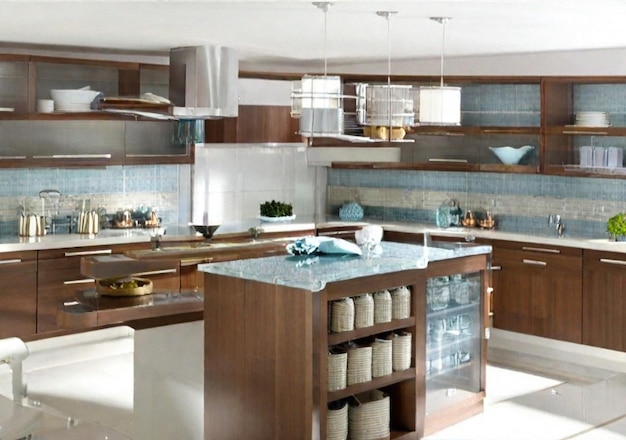 luxury kitchen design wallpaper