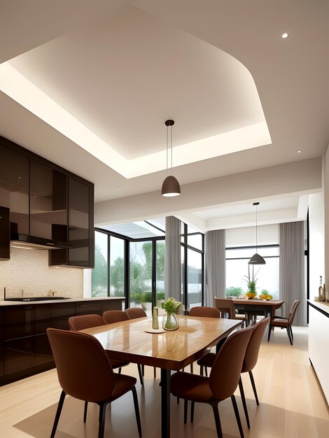 luxury kitchen interior in white tone