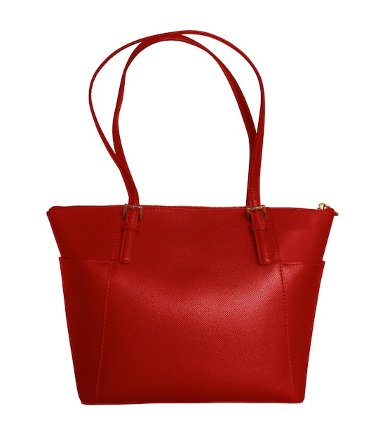Роскошная кожаная сумочка красного цвета