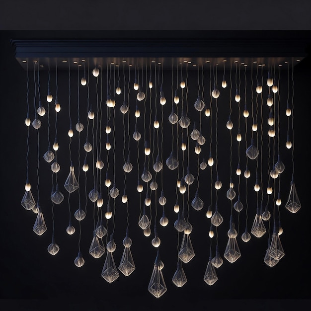 Luxury led chandelier wall hanging