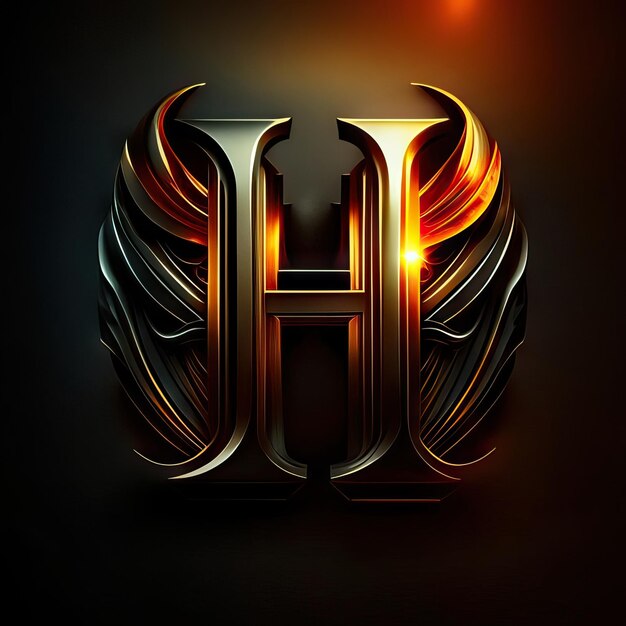 Photo luxury letter h logo